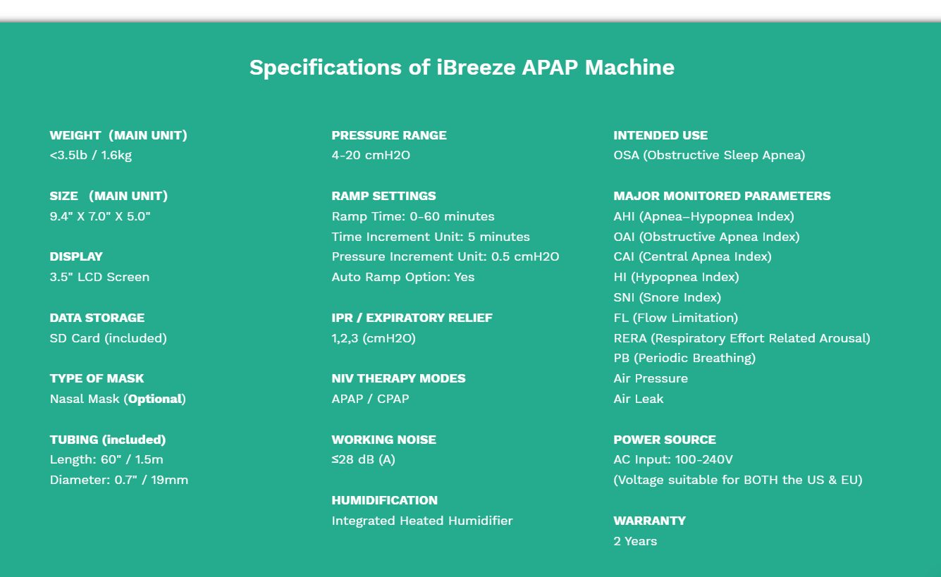 Auto CPAP Features