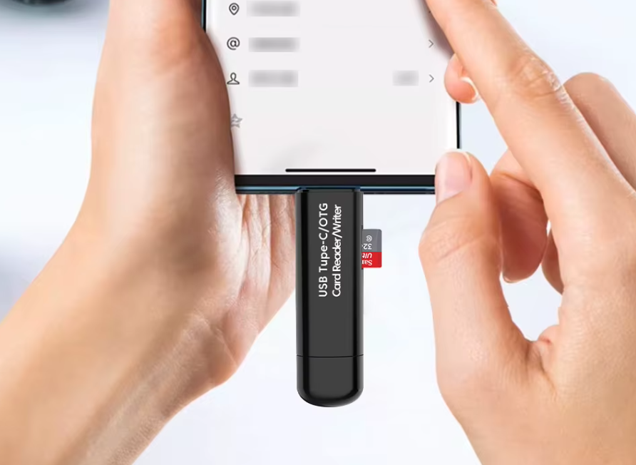 2 in 1 SD & Micro SD Card Reader USB and USB C