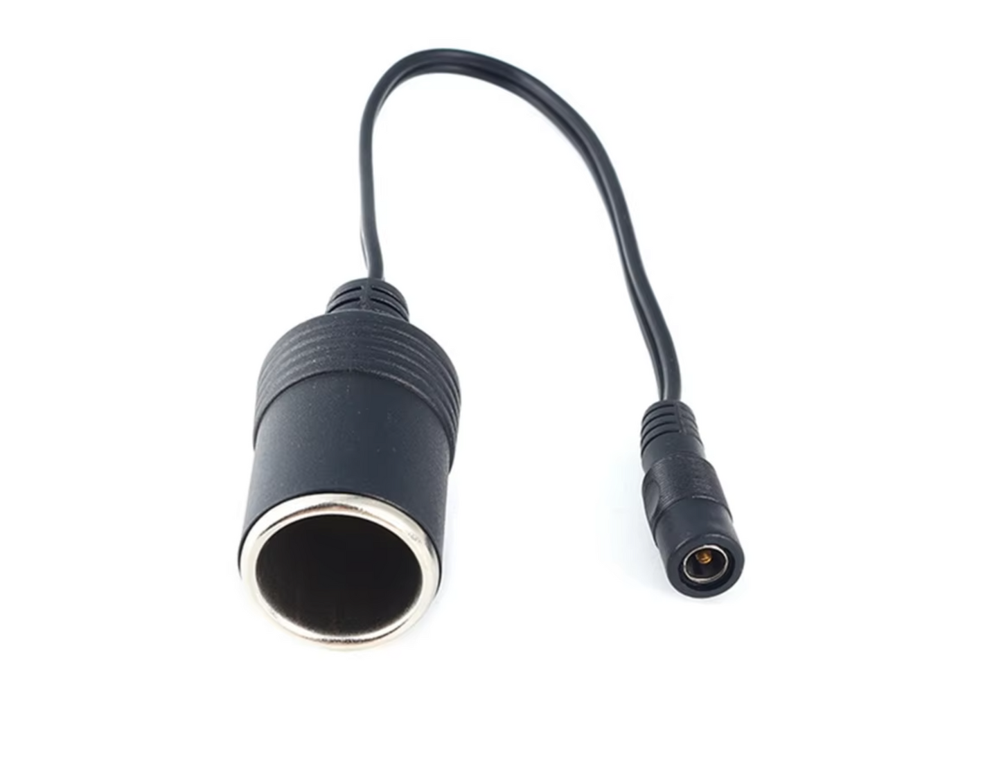 Car Cigarette Lighter to 2.1mm DC Barrel Adapter – Male/Female