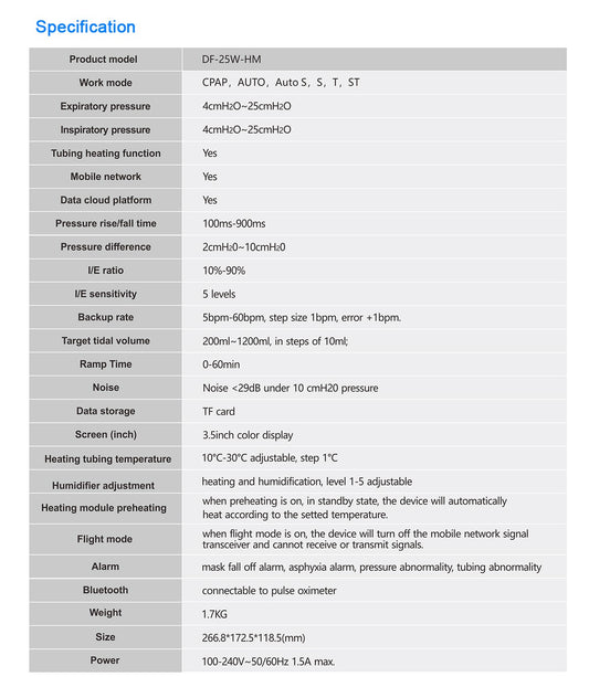 Hire a BiPAP: Ventmed Auto BiPAP with Heated Tubing