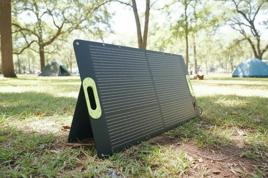 100W Folding Solar Panel for camping battery CPAP charging 