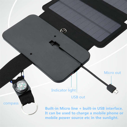 10W Folding Solar Panels. Charge external battery pack