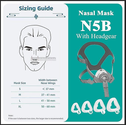 BMC N5A Nasal Mask Starter Kit - S/M/L Pillows Included