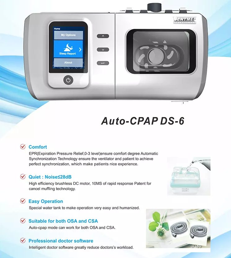 VentMed DS6 CPAP / APAP Machine for Obstructive Sleep Apnea