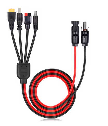 4-in-1 Solar Connector Cable MC4 to XT60 DC5521 7909 DC Anderson 12AWG