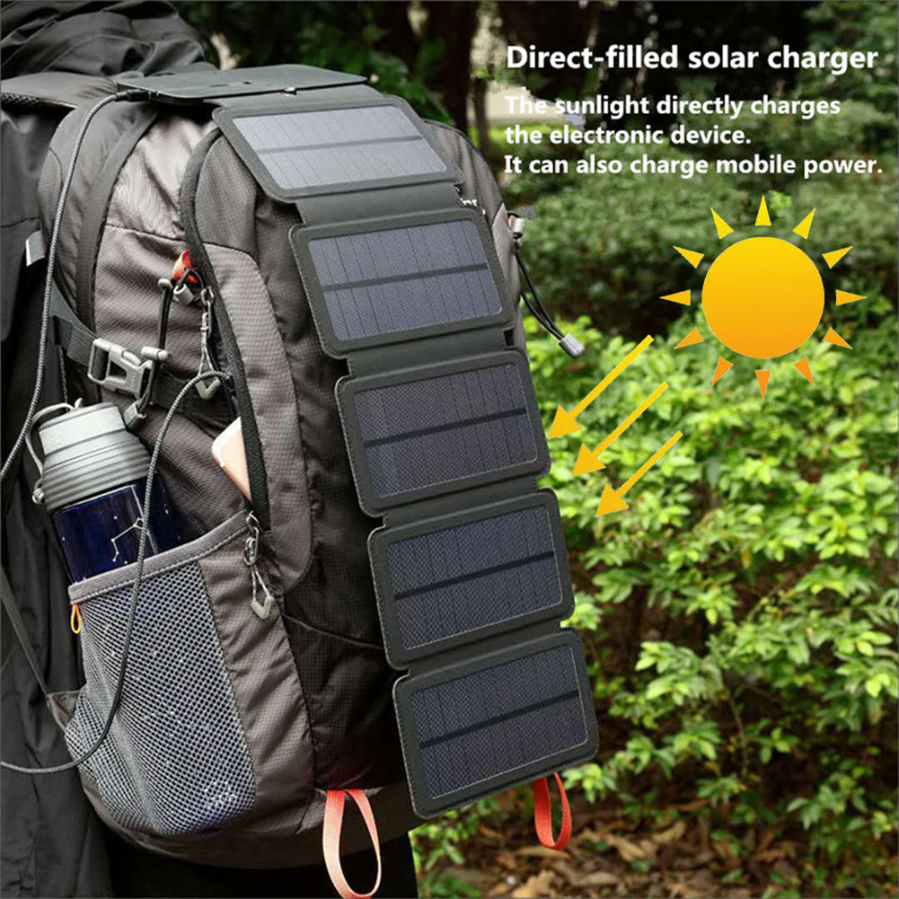 10W Folding Solar Panels. Charge external battery pack
