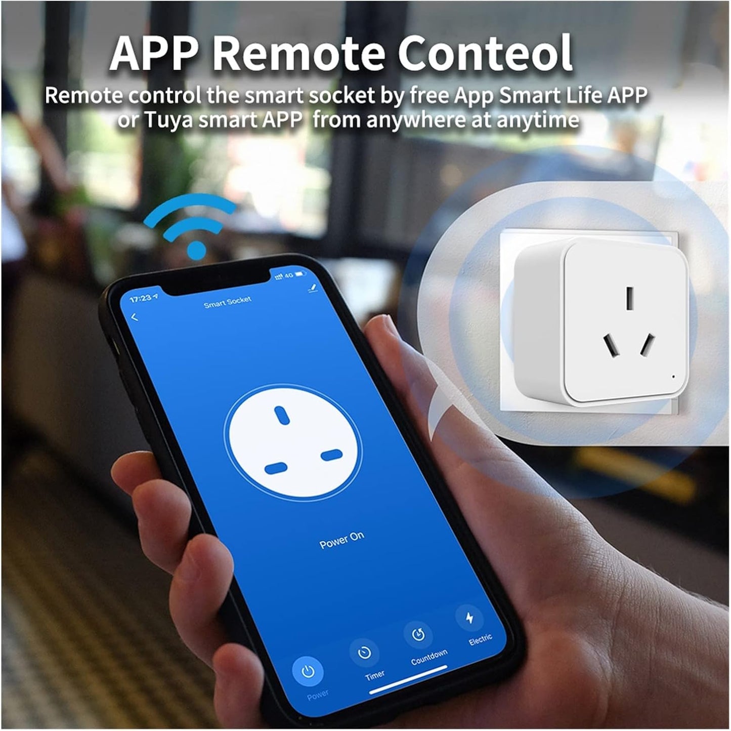 Wifi Smart Plug. Works with Alexa, Google Assistant