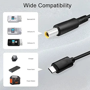 Resmed Airsense 10 Series USBC Adapter for CPAP Travel Battery