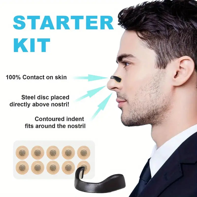 Sleepco Nasal Dilator Starter Kit. 4 Sizes. Improve airflow, reduce congestion - 30 day pack