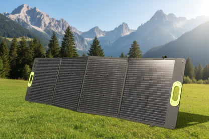 Expanded solar panels for camping. Foldable 200W