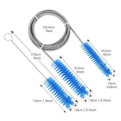 CPAP Tubing Brush Cleaner. 210cm wire brush and short brush.